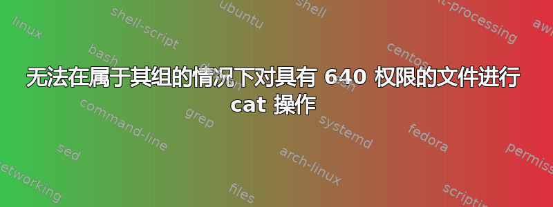 无法在属于其组的情况下对具有 640 权限的文件进行 cat 操作