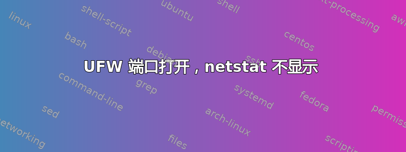 UFW 端口打开，netstat 不显示