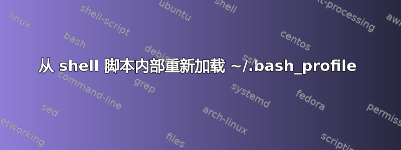 从 shell 脚本内部重新加载 ~/.bash_profile