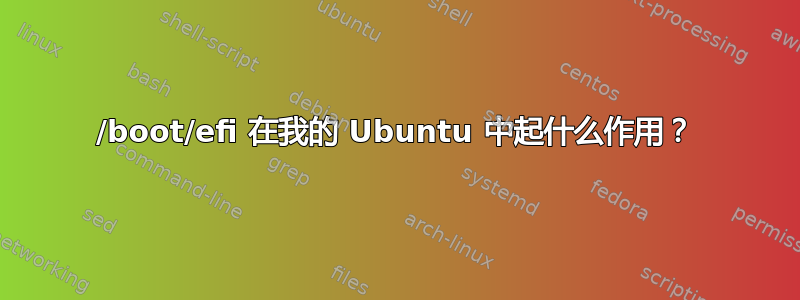 /boot/efi 在我的 Ubuntu 中起什么作用？