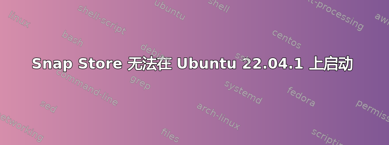 Snap Store 无法在 Ubuntu 22.04.1 上启动