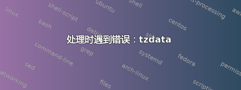 处理时遇到错误：tzdata