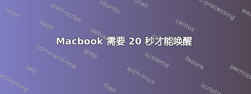 Macbook 需要 20 秒才能唤醒