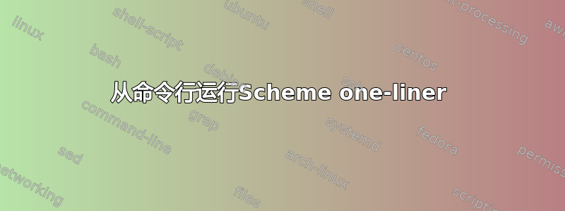 从命令行运行Scheme one-liner