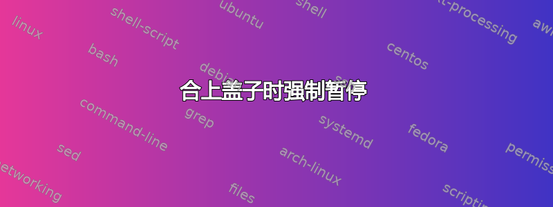 合上盖子时强制暂停