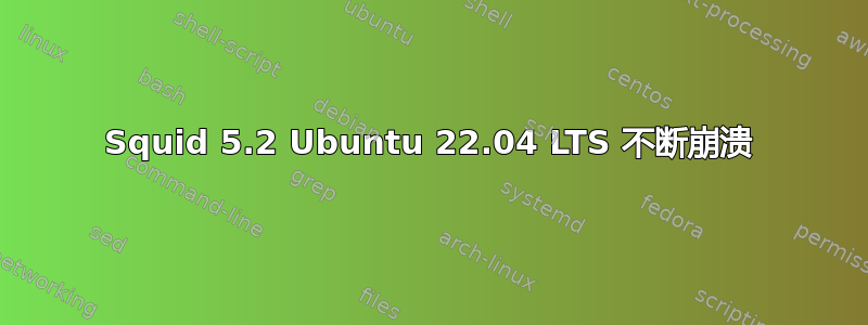 Squid 5.2 Ubuntu 22.04 LTS 不断崩溃