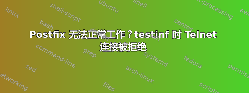 Postfix 无法正常工作？testinf 时 Telnet 连接被拒绝