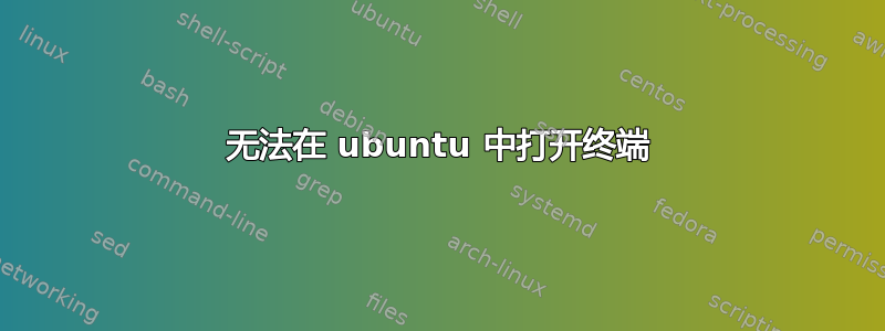 无法在 ubuntu 中打开终端