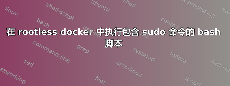 在 rootless docker 中执行包含 sudo 命令的 bash 脚本