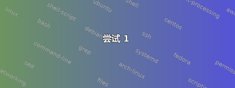 尝试 1