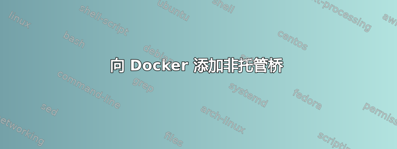 向 Docker 添加非托管桥