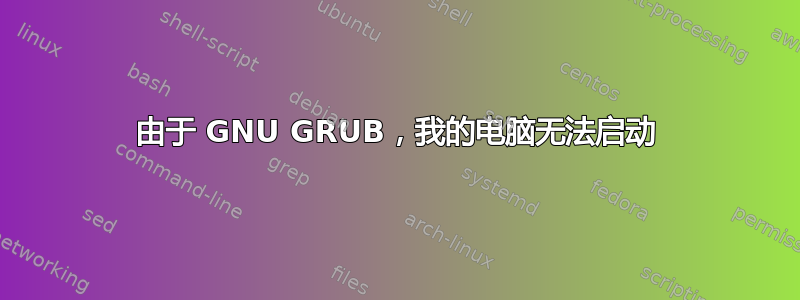 由于 GNU GRUB，我的电脑无法启动