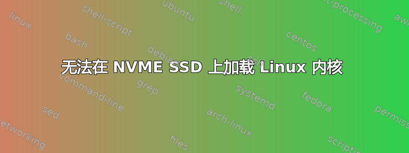 无法在 NVME SSD 上加载 Linux 内核