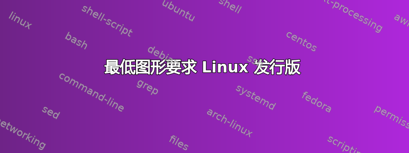 最低图形要求 Linux 发行版