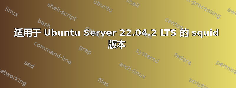 适用于 Ubuntu Server 22.04.2 LTS 的 squid 版本