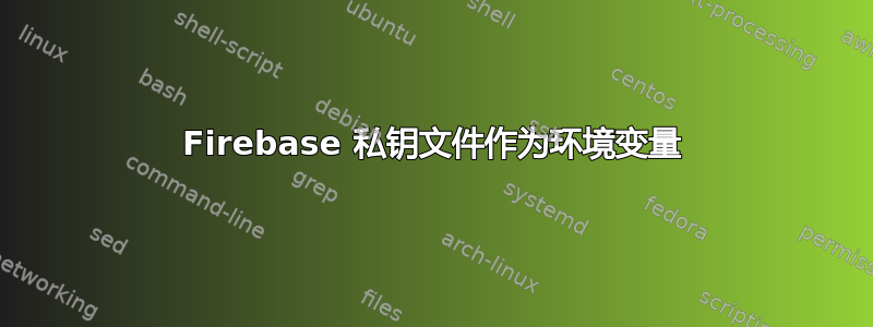 Firebase 私钥文件作为环境变量