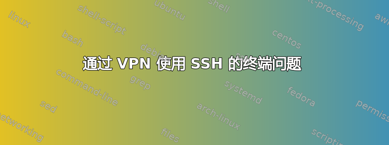 通过 VPN 使用 SSH 的终端问题