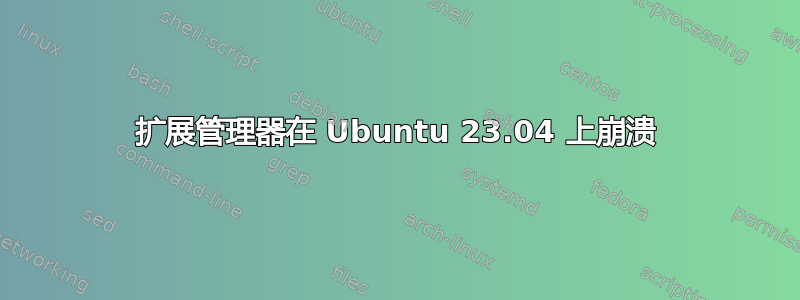 扩展管理器在 Ubuntu 23.04 上崩溃