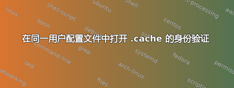 在同一用户配置文件中打开 .cache 的身份验证