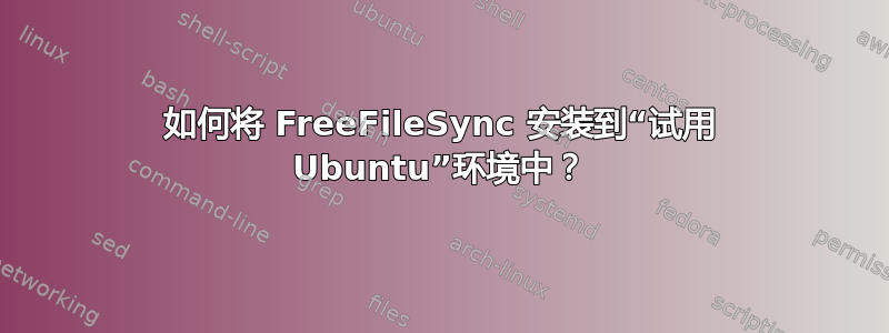 如何将 FreeFileSync 安装到“试用 Ubuntu”环境中？