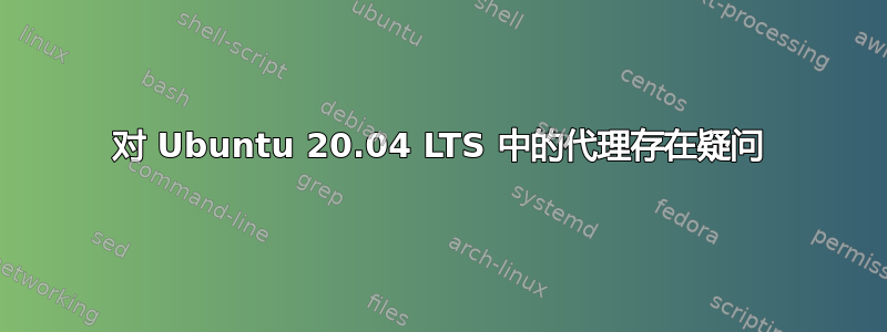 对 Ubuntu 20.04 LTS 中的代理存在疑问