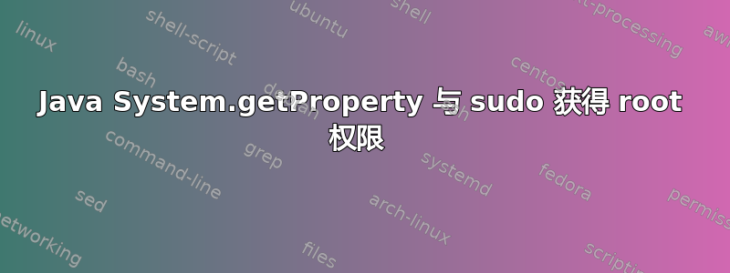 Java System.getProperty 与 sudo 获得 root 权限 