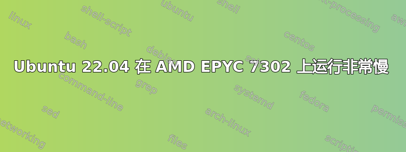 Ubuntu 22.04 在 AMD EPYC 7302 上运行非常慢