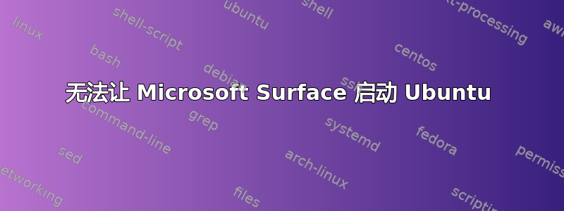 无法让 Microsoft Surface 启动 Ubuntu