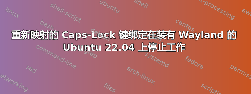 重新映射的 Caps-Lock 键绑定在装有 Wayland 的 Ubuntu 22.04 上停止工作