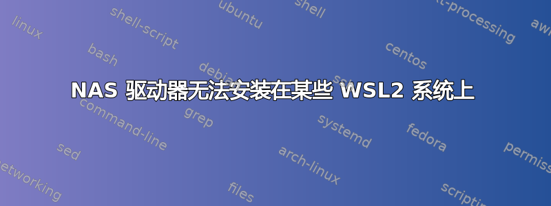 NAS 驱动器无法安装在某些 WSL2 系统上