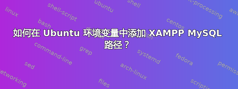 如何在 Ubuntu 环境变量中添加 XAMPP MySQL 路径？