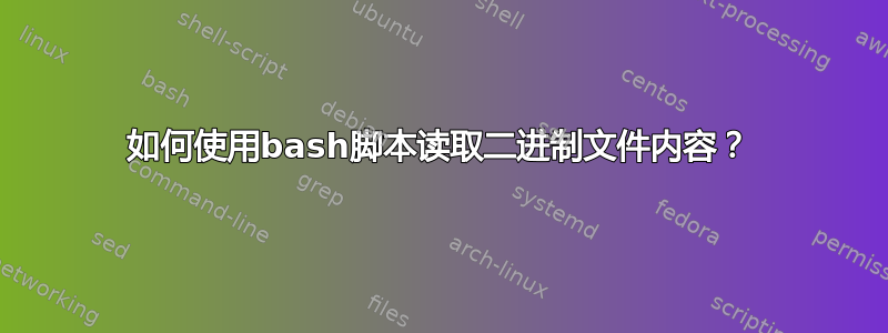 如何使用bash脚本读取二进制文件内容？