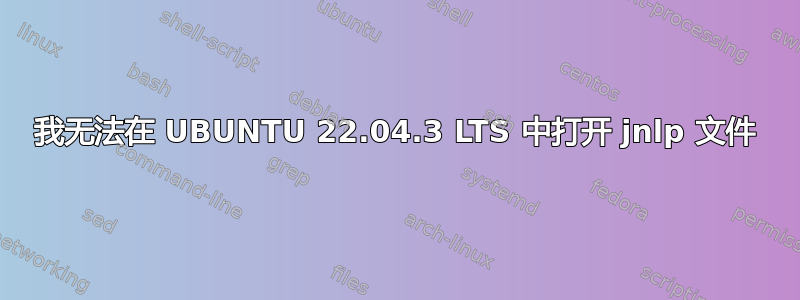 我无法在 UBUNTU 22.04.3 LTS 中打开 jnlp 文件