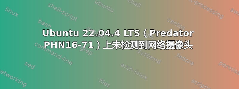 Ubuntu 22.04.4 LTS（Predator PHN16-71）上未检测到网络摄像头