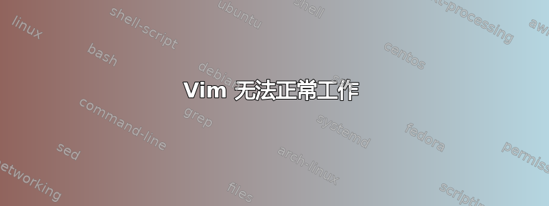 Vim 无法正常工作