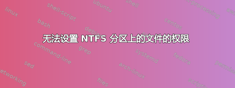 无法设置 NTFS 分区上的文件的权限