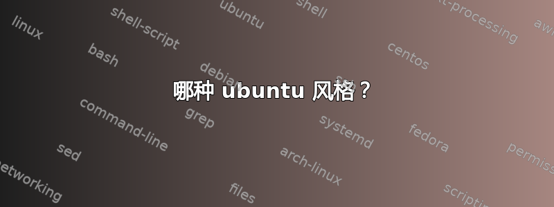 哪种 ubuntu 风格？