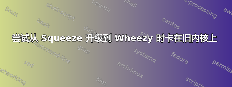 尝试从 Squeeze 升级到 Wheezy 时卡在旧内核上