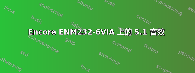 Encore ENM232-6VIA 上的 5.1 音效