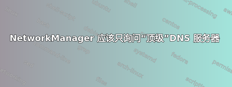 NetworkManager 应该只询问“顶级”DNS 服务器