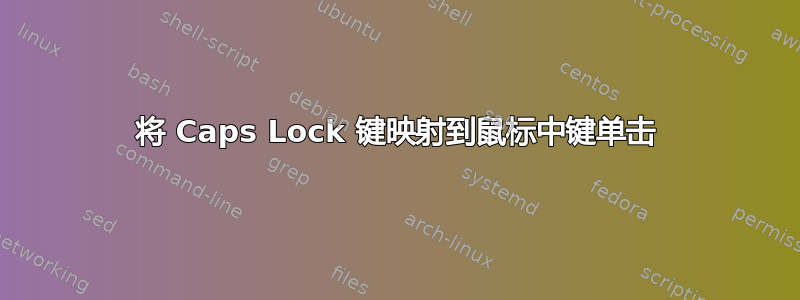 将 Caps Lock 键映射到鼠标中键单击