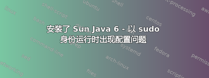 安装了 Sun Java 6 - 以 sudo 身份运行时出现配置问题