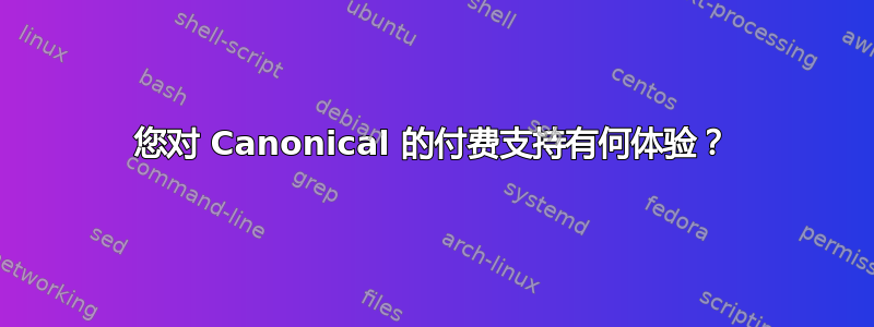 您对 Canonical 的付费支持有何体验？