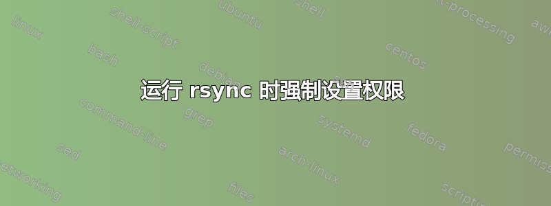 运行 rsync 时强制设置权限