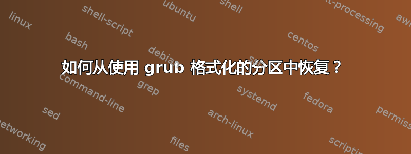 如何从使用 grub 格式化的分区中恢复？