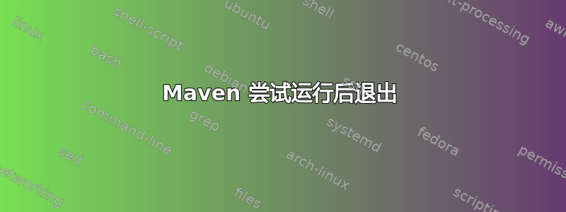 Maven 尝试运行后退出