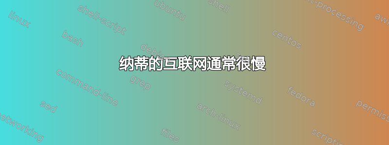 纳蒂的互联网通常很慢