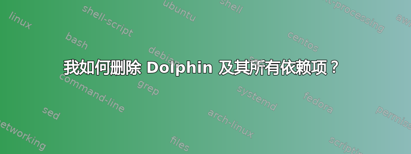 我如何删除 Dolphin 及其所有依赖项？