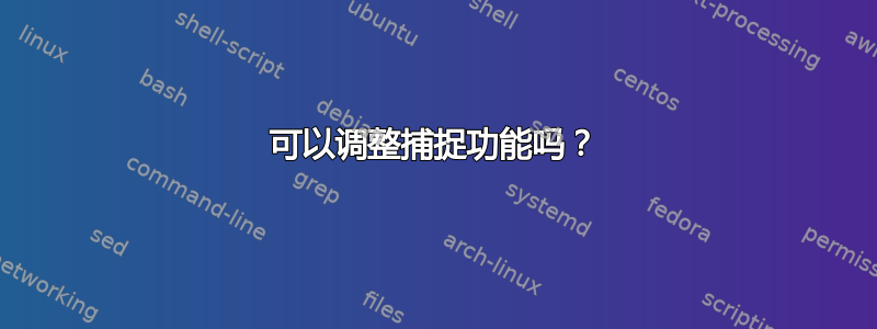 可以调整捕捉功能吗？