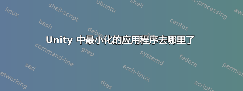 Unity 中最小化的应用程序去哪里了